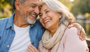 "Pareja de adultos mayores disfrutando su bienestar con el Plan 60 Más de EPS SURA"